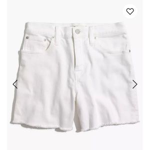 Madewell High-Rise Denim Shorts in Pure White